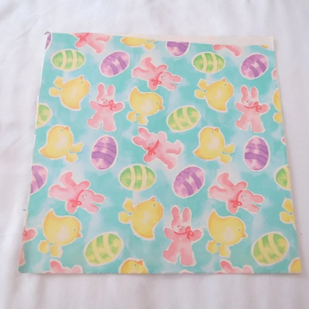 Lot of VINTAGE Spring & Easter Giftwrap Wrapping Paper 5 Designs
